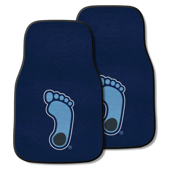 North Carolina Tar Heels Front Carpet Car Mat Set - 2 Pieces, Tar Heel Logo