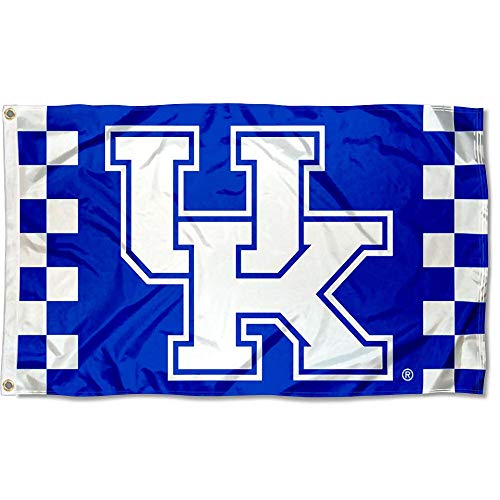 College Flags & Banners Co. Kentucky Wildcats Checkered Board and USA Flag 3x5 Set