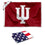 College Flags & Banners Co. Indiana Hoosiers 2x3 Foot Small Flag and USA 3x5 Flag Set