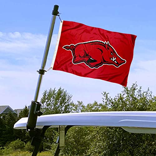 Arkansas Razorbacks Golf Cart Flag Pole and Holder Mounting Bracket