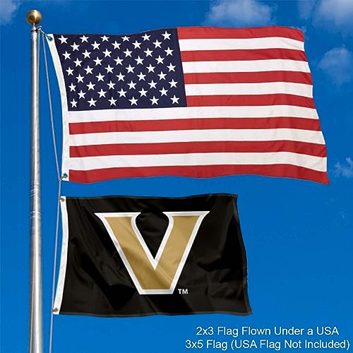 College Flags & Banners Co. Vanderbilt Commodores Small 2x3 Foot Flag