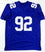 Michael Strahan Autographed Blue Pro Style Jersey - Beckett W Auth *9