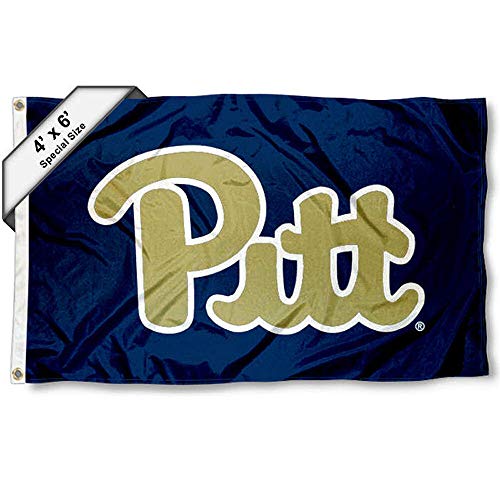 College Flags & Banners Co. Pitt Panthers 4 ft x 6 ft Script Pitt Flag