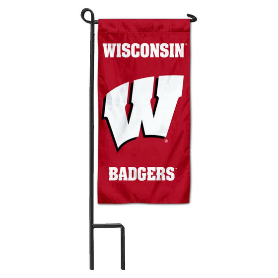 College Flags & Banners Co. Wisconsin Badgers Mini Garden and Flower Pot Flag Topper