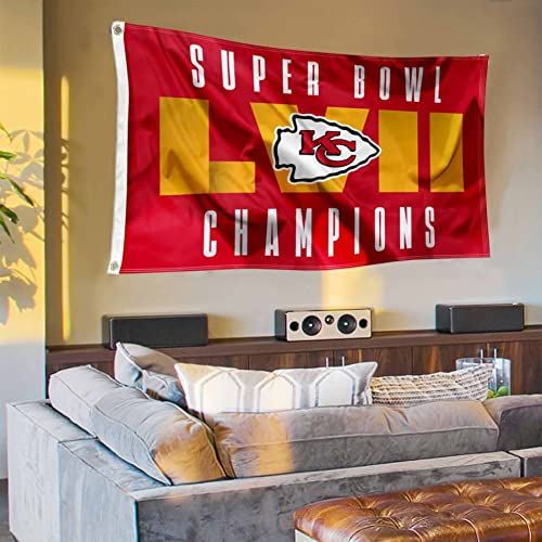 Kansas City Chiefs Super Bowl 2022 2023 LVII Champions Banner and Tapestry Wall Tack Pads