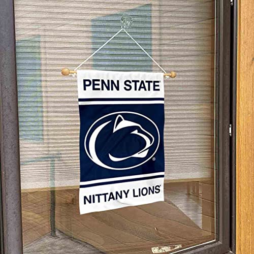 College Flags & Banners Co. Penn State Nittany Lions Window Wall Banner Hanging Flag with Suction Cup