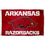 College Flags & Banners Co. Arkansas Razorbacks New Logo and USA Flag 3x5 Set