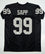 Warren Sapp Autographed Black Pro Style Jersey HOF- JSA Witness Auth *Vert HOF