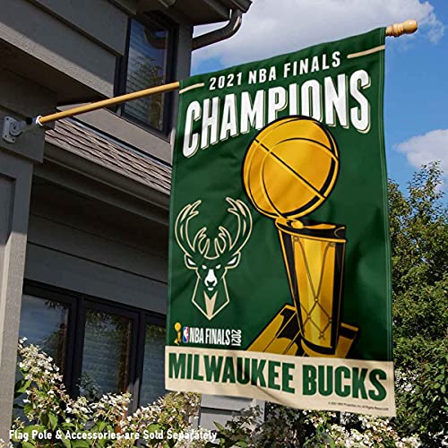 WinCraft Milwaukee Bucks 2021 Finals Champions House Banner Flag