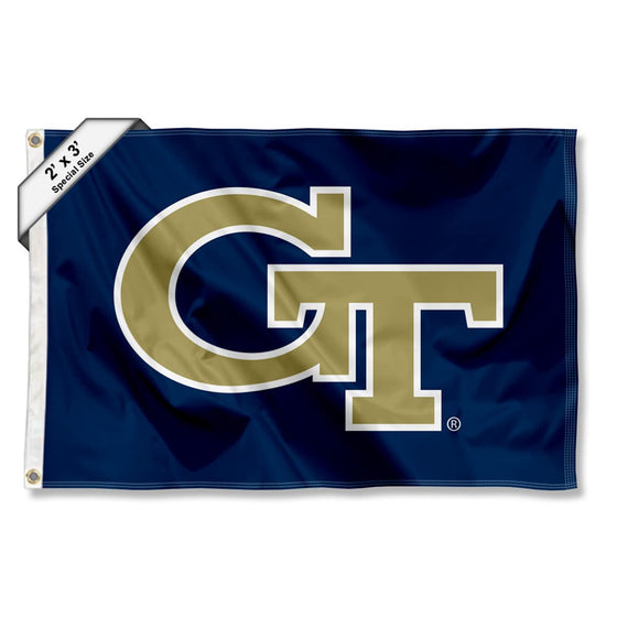 College Flags & Banners Co. Georgia Tech Yellow Jackets Small 2x3 Foot Flag