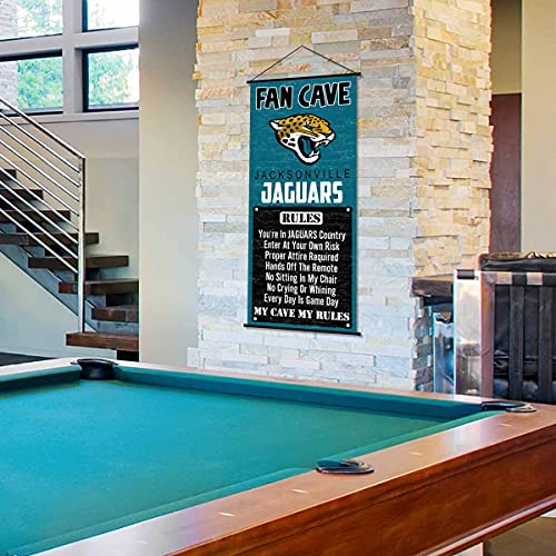 WinCraft Jacksonville Jaguars Man Cave Fan Banner Wall Door Scroll