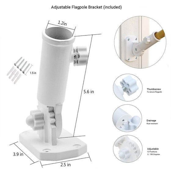 WinCraft New York Jets Flag Pole and Bracket Mount Kit