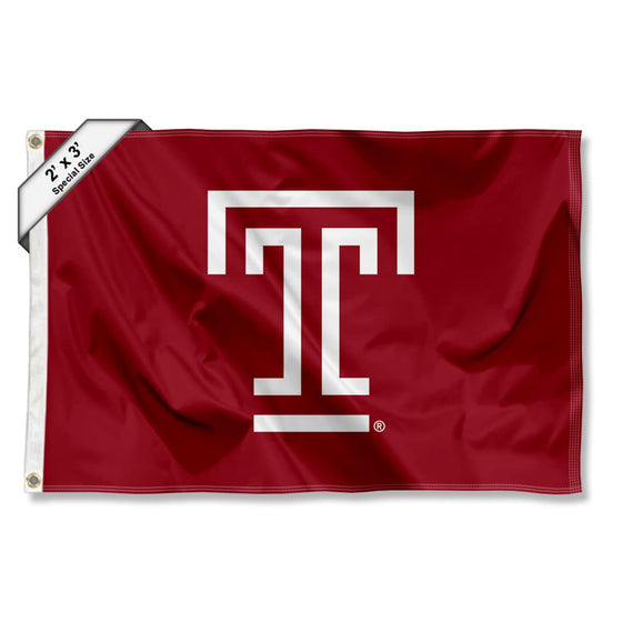 College Flags & Banners Co. Temple Owls Small 2x3 Foot Flag