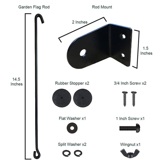 College Flags & Banners Co. James Madison Dukes Garden Flag and Mailbox Post Pole Mount Holder Set