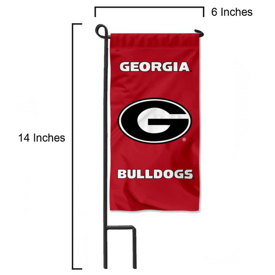 College Flags & Banners Co. Georgia Bulldogs Mini Garden and Flower Pot Flag Topper