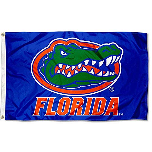 College Flags & Banners Co. Florida Gators Blue Flag and USA 3x5 Flag Set