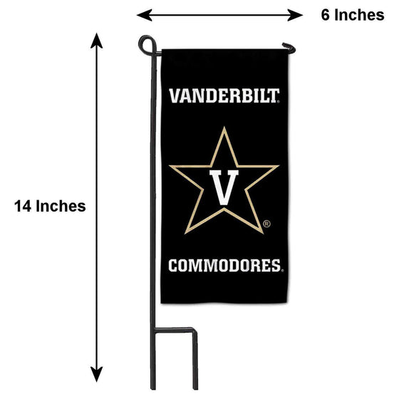 College Flags & Banners Co. Vanderbilt Commodores Mini Garden and Flower Pot Flag Topper