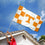 College Flags & Banners Co. Tennessee Volunteers Checkerboard Stripes Flag and USA 3x5 Set