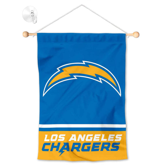 Los Angeles Chargers Banner Window Wall Hanging Flag with Suction Cup