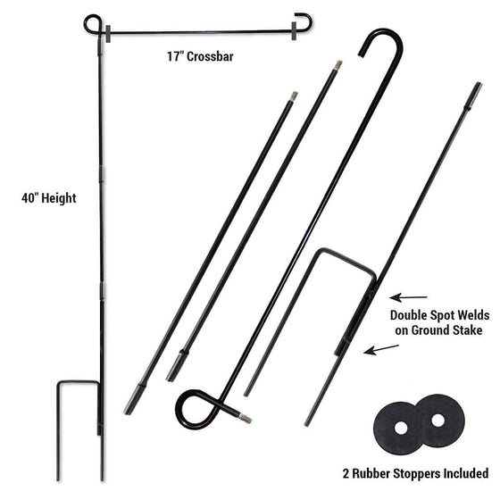 College Flags & Banners Co. Kansas Jayhawks Garden Flag and Flag Stand Pole Holder Set