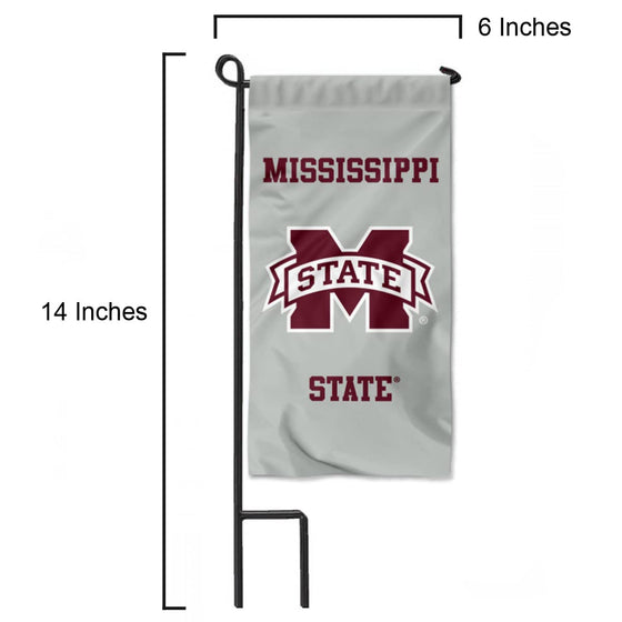 College Flags & Banners Co. Mississippi State Bulldogs Mini Garden and Flower Pot Flag Topper