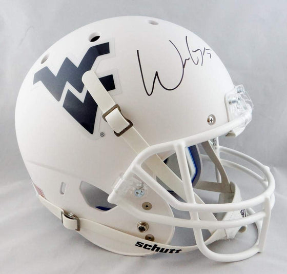 Will Grier Signed West Virginia Full Size White Schutt Helmet - JSA W Auth