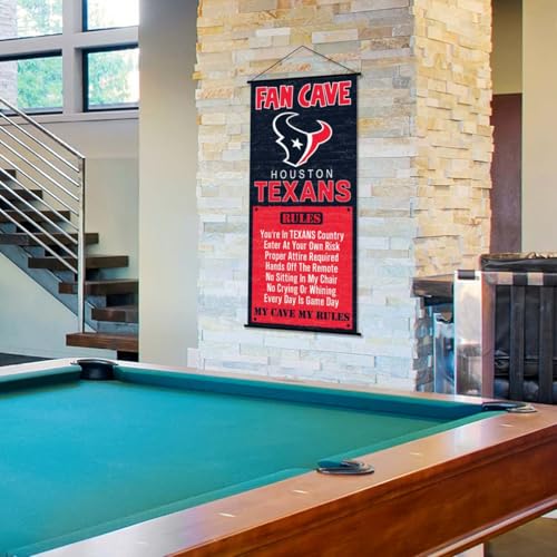 WinCraft Houston Texans Man Cave Fan Banner Wall Door Scroll