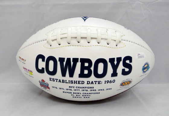 Dan Reeves Autographed Dallas Cowboys Logo Football W/SB Champs- JSA W Auth