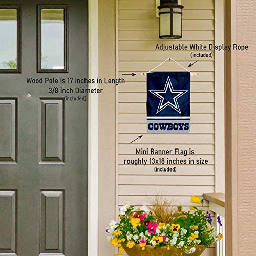 Dallas Cowboys Banner Window Wall Hanging Flag with Suction Cup