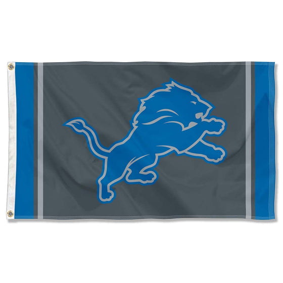 WinCraft Detroit Lions Blackout Sideline Flag Outdoor Indoor 3x5 Foot Banner