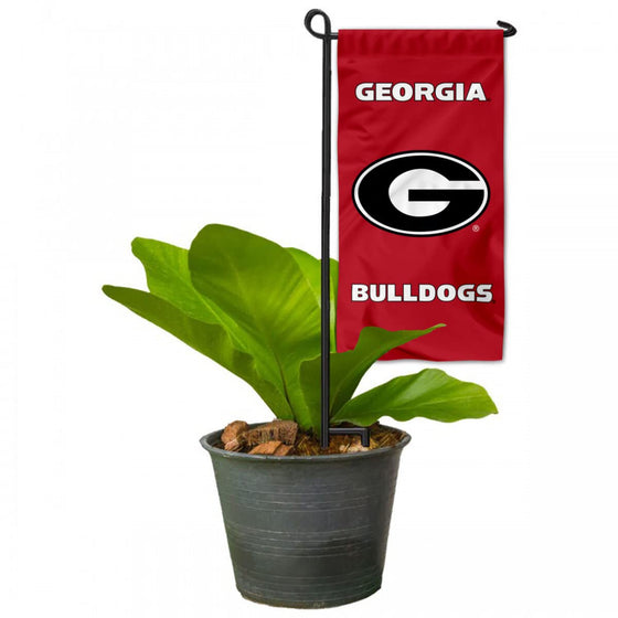 College Flags & Banners Co. Georgia Bulldogs Mini Garden and Flower Pot Flag Topper