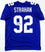 Michael Strahan Autographed Blue Pro Style Jersey - Beckett W Auth *9