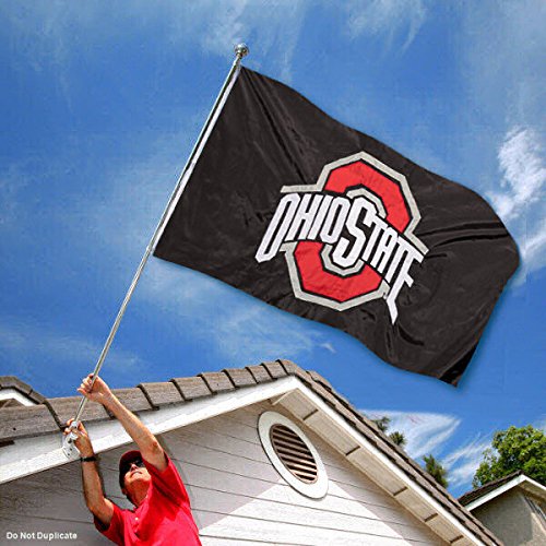 College Flags & Banners Co. Ohio State Buckeyes Embroidered and Stitched Nylon Flag