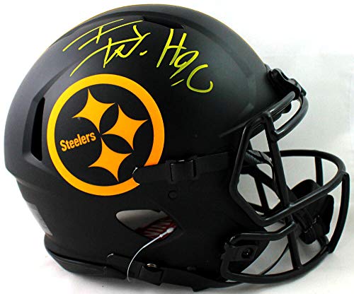 The Jersey Source Autographs TJ Watt Autographed Pittsburgh Steelers F/S Eclipse Speed Authentic Helmet - Beckett W Auth Yellow