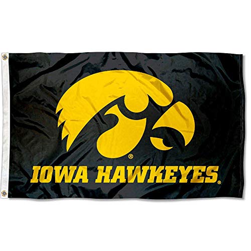 College Flags & Banners Co. University of Iowa Hawkeyes and USA Flag 3x5 Set