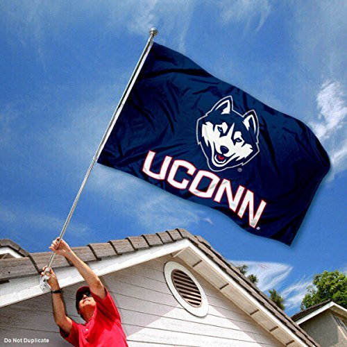 College Flags & Banners Co. UCONN Huskies and USA Flag 3x5 Set