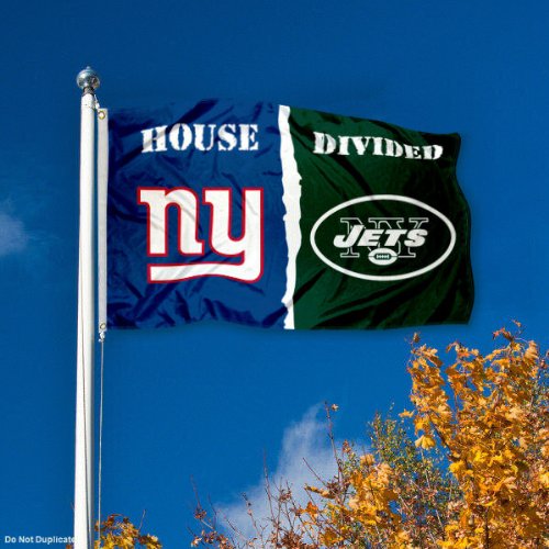 WinCraft NY Giants and New York Jets House Divided Flag