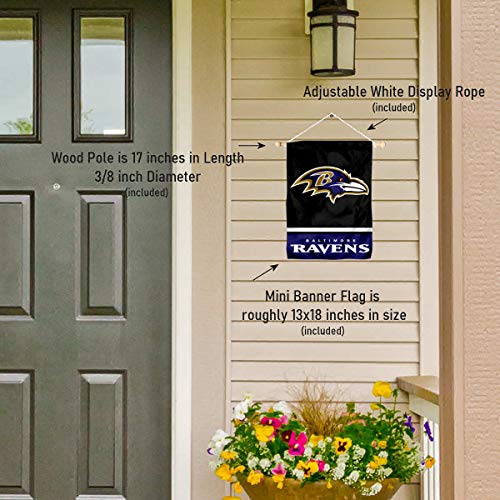 Baltimore Ravens Banner Window Wall Hanging Flag with Suction Cup