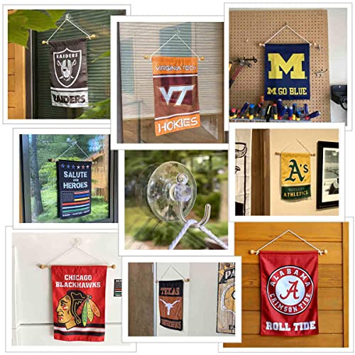 College Flags & Banners Co. Ohio State Buckeyes Window Wall Banner Hanging Flag with Suction Cup