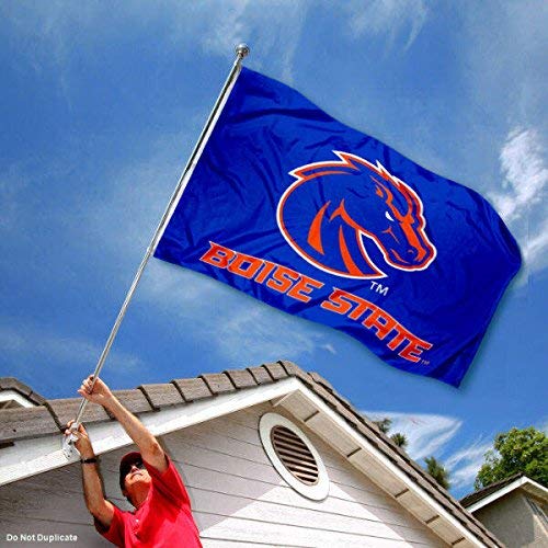 College Flags & Banners Co. Boise State Broncos Blue Flag and USA 3x5 Flag Set