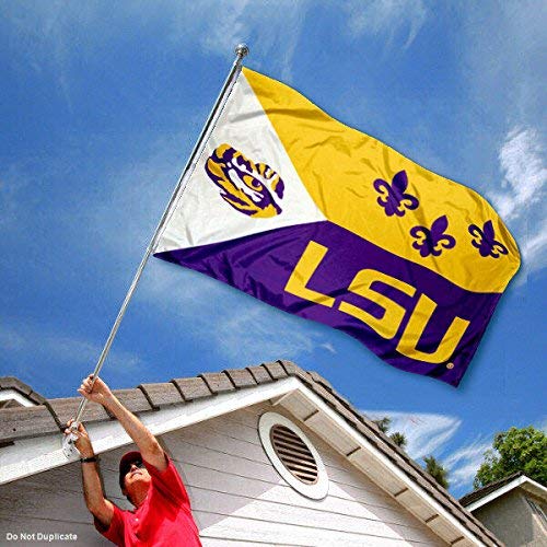 College Flags & Banners Co. LSU Tigers Acadia and USA Flag 3x5 Set