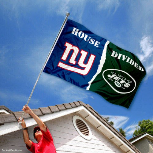 WinCraft NY Giants and New York Jets House Divided Flag