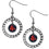 Boston Red Sox Earrings Hoop Rhinestone CO