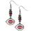 Cincinnati Reds Earrings Fish Hook Post Euro Style CO