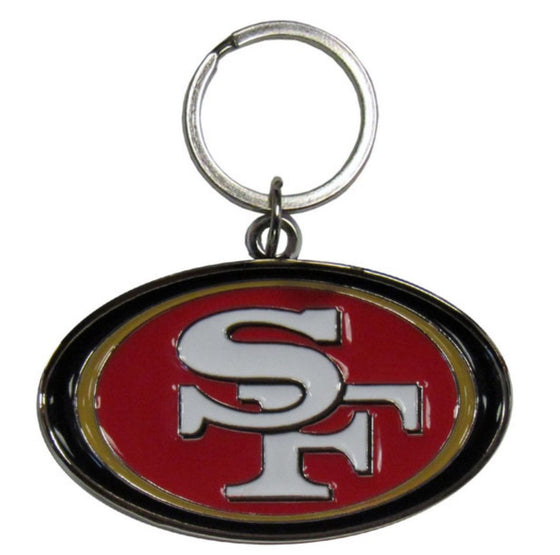 San Francisco 49ers Chrome Logo Cut Keychain