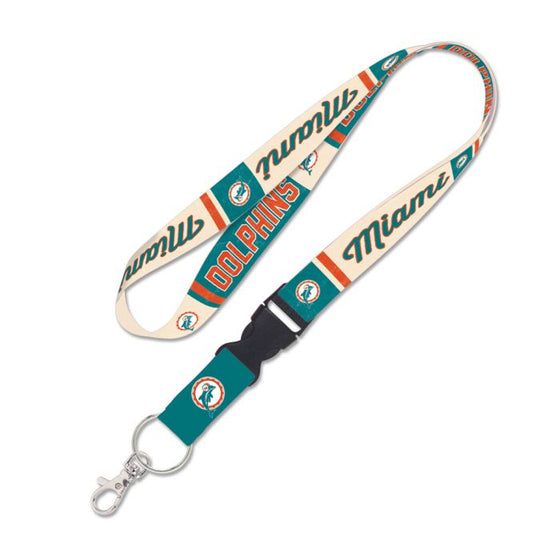 Miami Dolphins VINTAGE Lanyard w/detachable buckle 1"