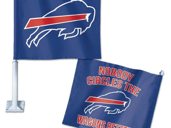 BUFFALO BILLS CIRCLE WAGONS CAR FLAG - 757 Sports Collectibles