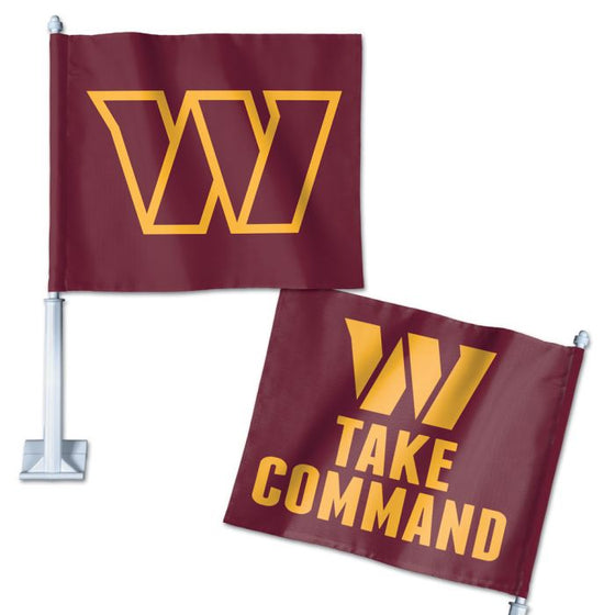 WASHINGTON COMMANDERS CAR FLAG 11.75" X 14" - 757 Sports Collectibles