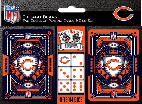 Chicago Bears Playing Cards and Dice Set