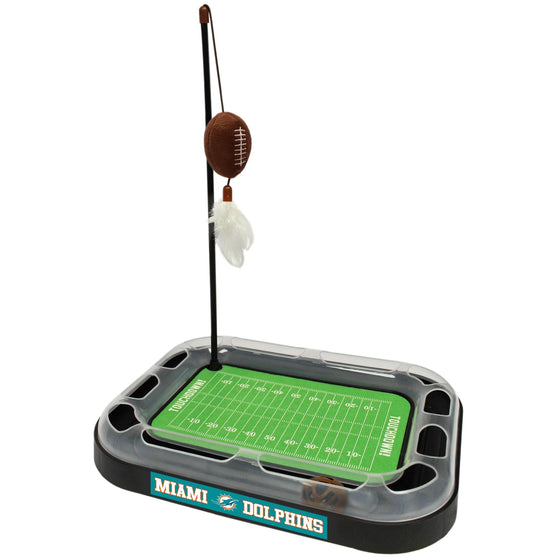 Miami Dolphins Football Field Cat Scratcher Toy